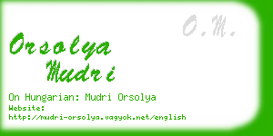 orsolya mudri business card